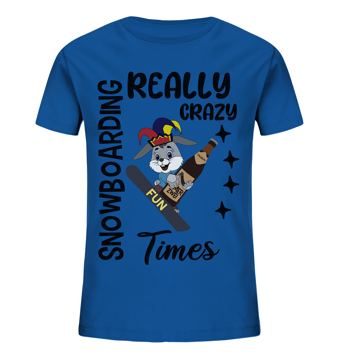 Snowboarding, really crazy, Osterhase mit Bierflasche - Kids Organic Shirt