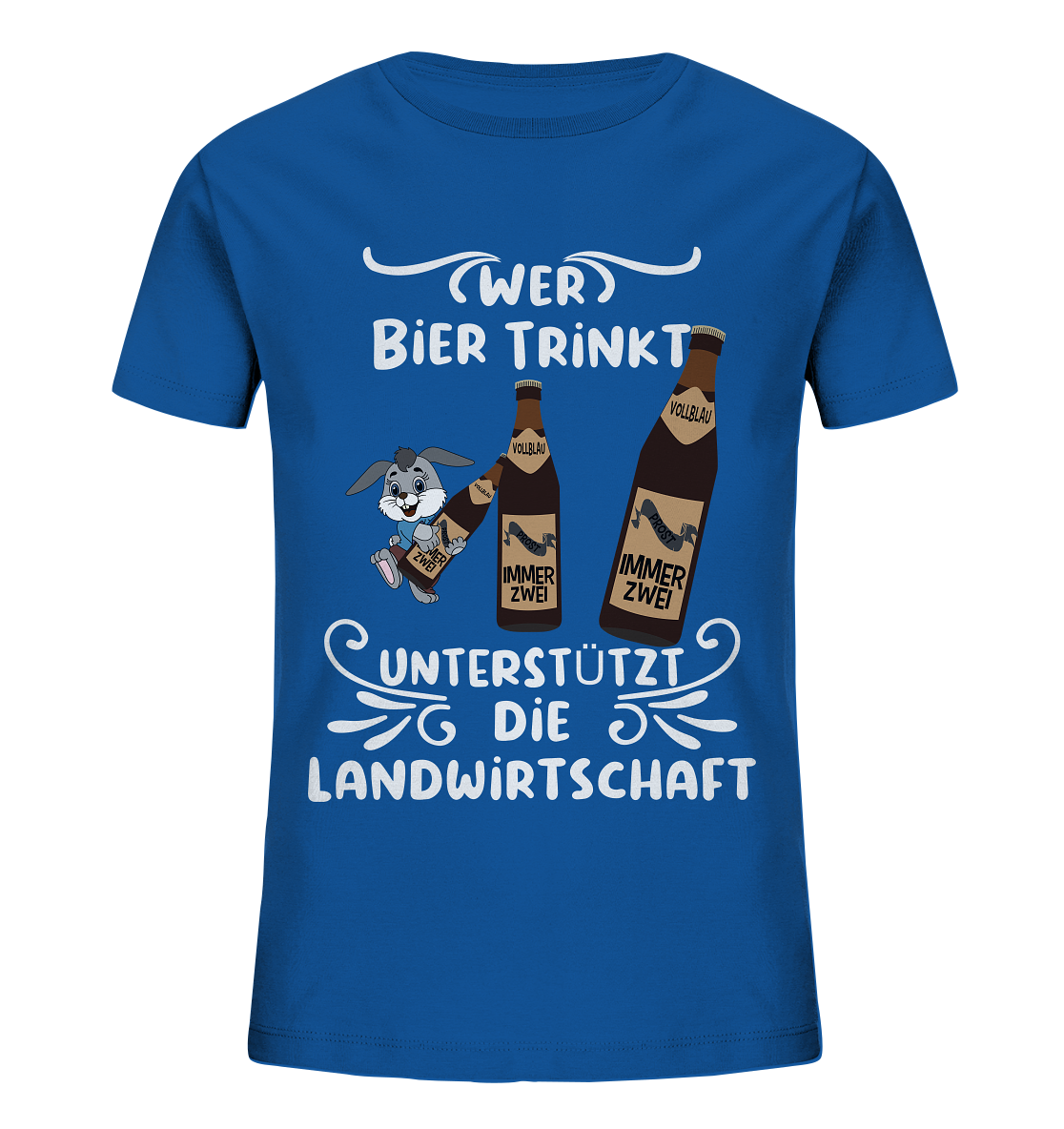 Wer Bier trinkt unterstützt die Landwirtschaft, Party- Shirt - Kids Organic Shirt