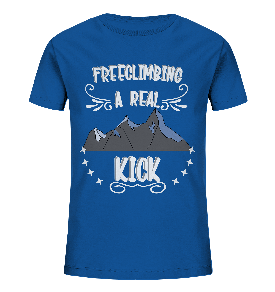 Freeclimbing - a real kick, sportlich & gefährlich - Kids Organic Shirt