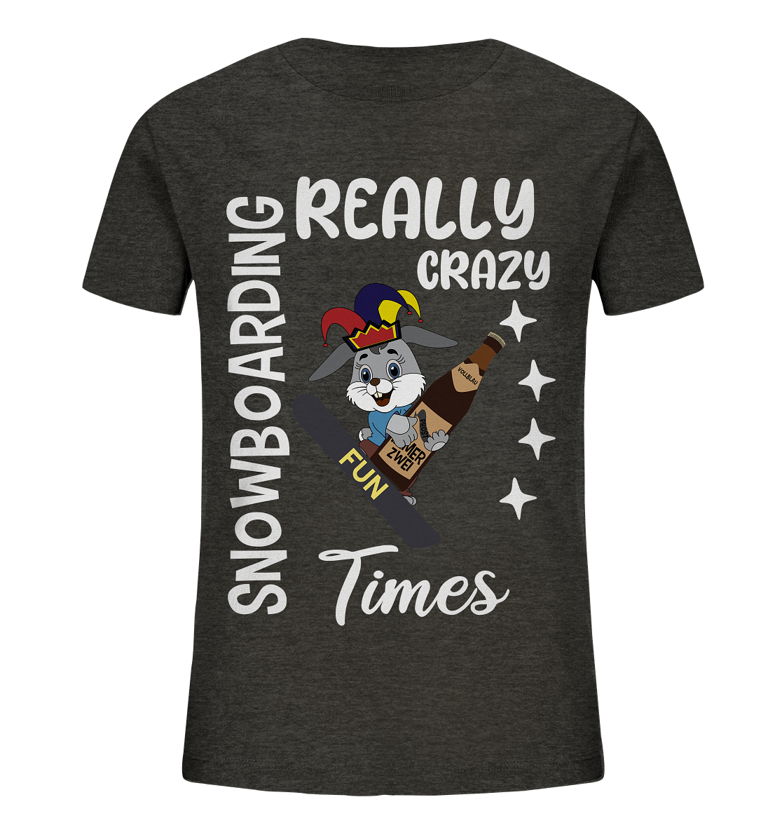 Snowboarding, Crazy Times, Snowboarder, Party - Kids Organic Shirt