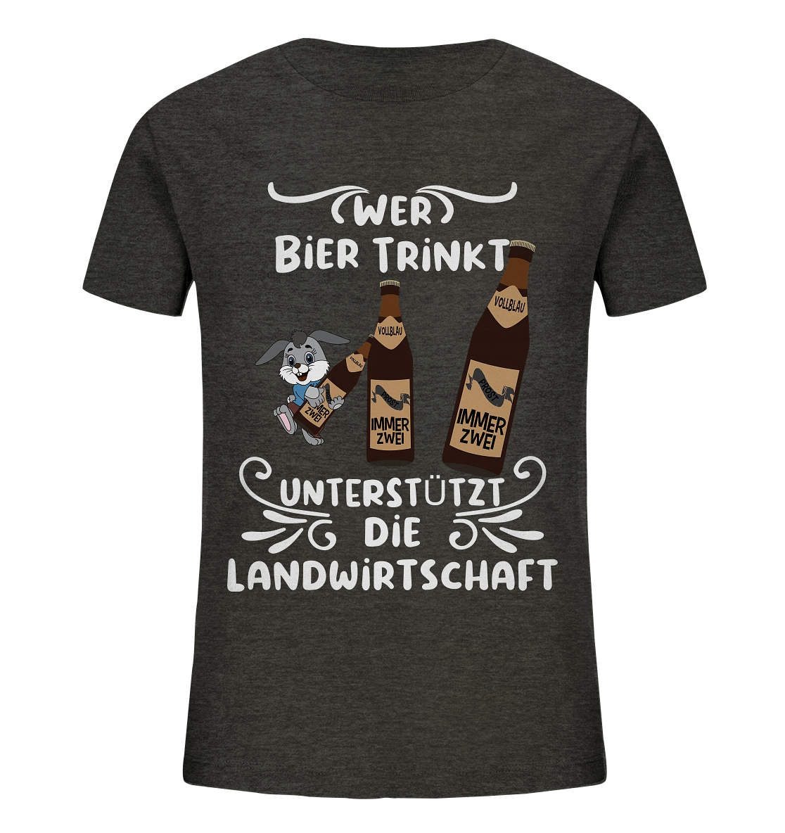 Wer Bier trinkt unterstützt die Landwirtschaft, Party- Shirt - Kids Organic Shirt