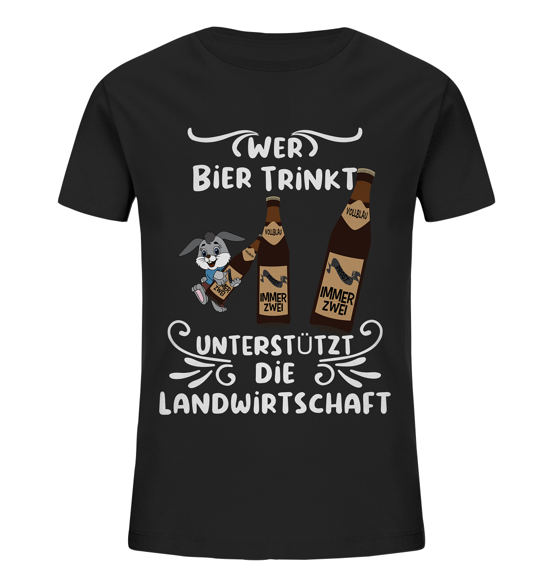 Wer Bier trinkt unterstützt die Landwirtschaft, Party- Shirt - Kids Organic Shirt
