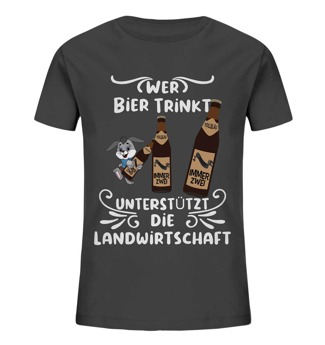 Wer Bier trinkt unterstützt die Landwirtschaft, Party- Shirt - Kids Organic Shirt