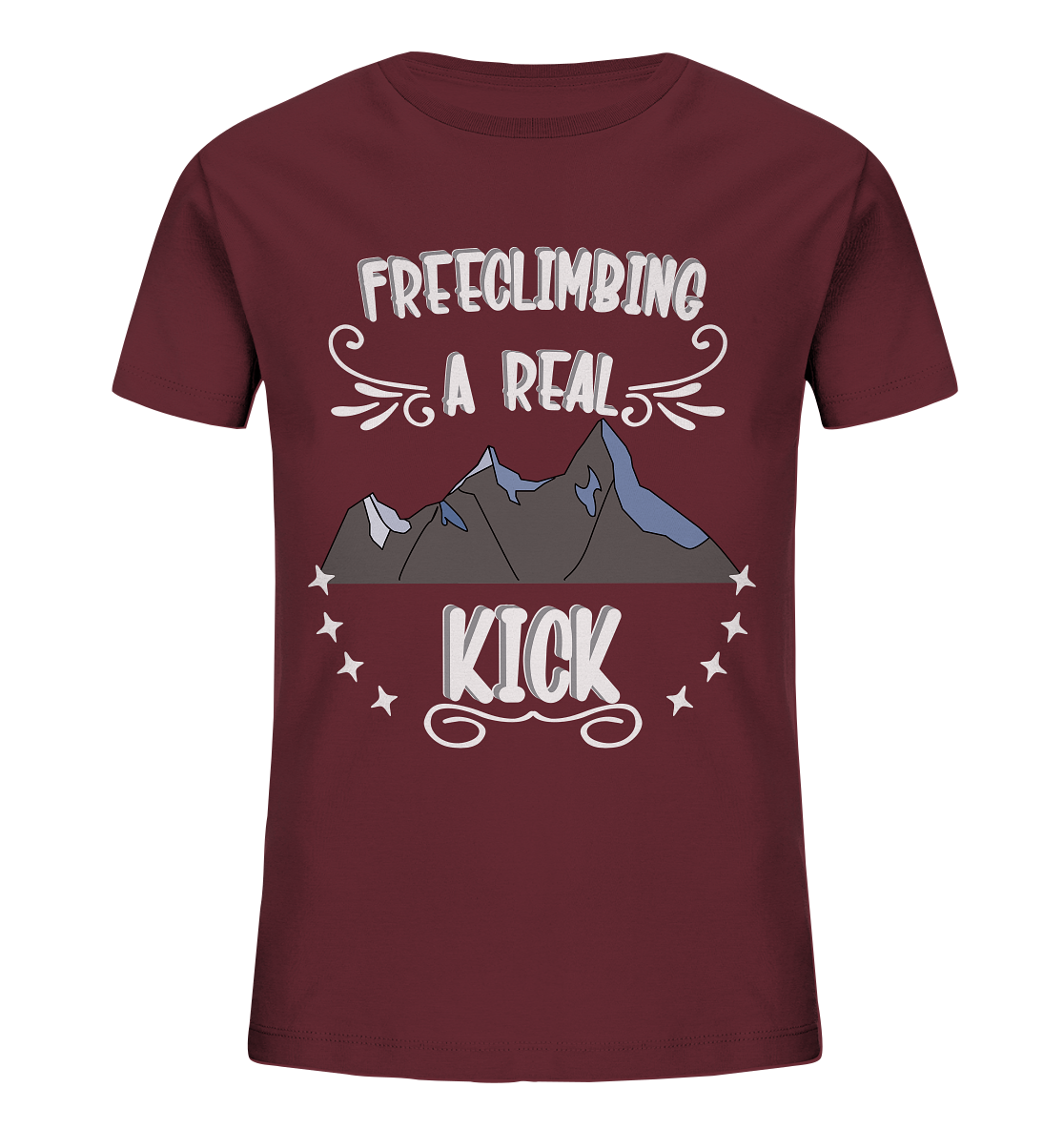 Freeclimbing - a real kick, sportlich & gefährlich - Kids Organic Shirt