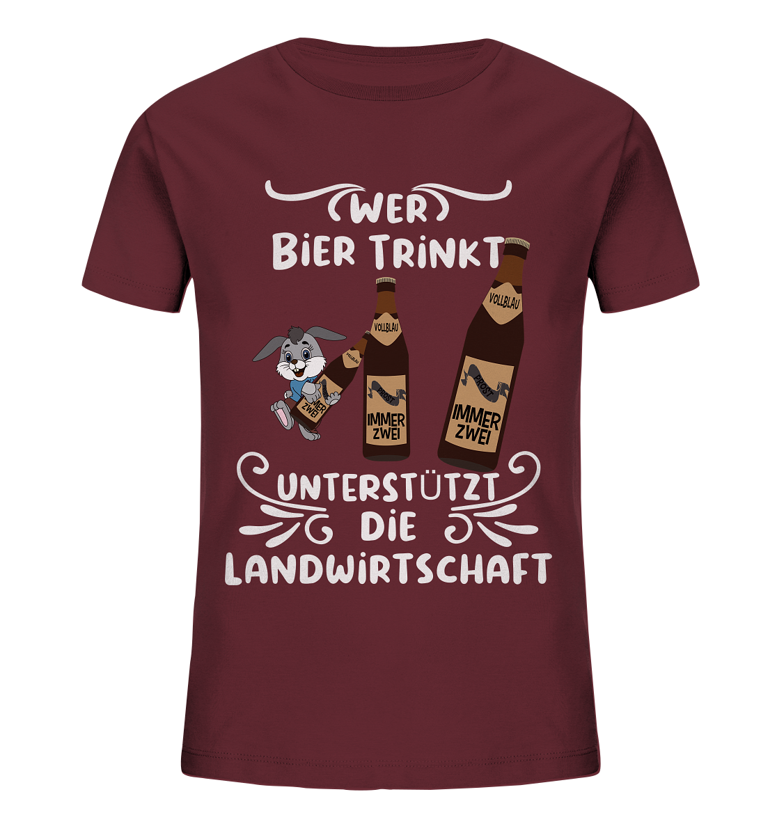 Wer Bier trinkt unterstützt die Landwirtschaft, Party- Shirt - Kids Organic Shirt