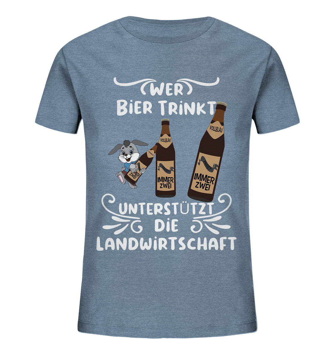 Wer Bier trinkt unterstützt die Landwirtschaft, Party- Shirt - Kids Organic Shirt
