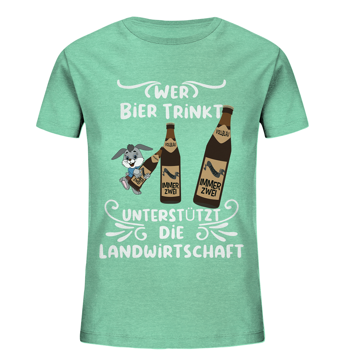 Wer Bier trinkt unterstützt die Landwirtschaft, Party- Shirt - Kids Organic Shirt