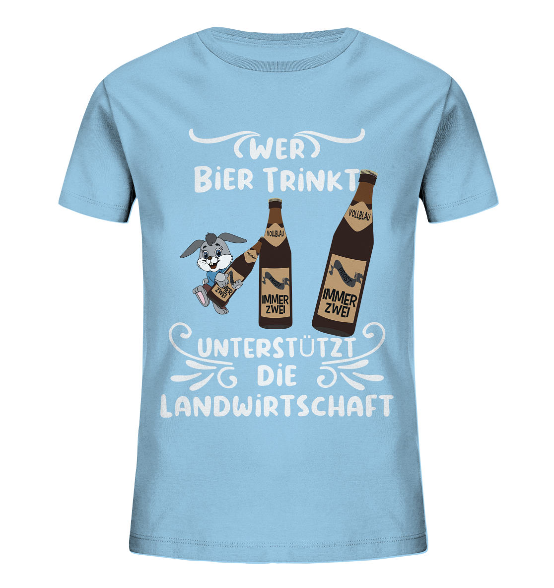 Wer Bier trinkt unterstützt die Landwirtschaft, Party- Shirt - Kids Organic Shirt
