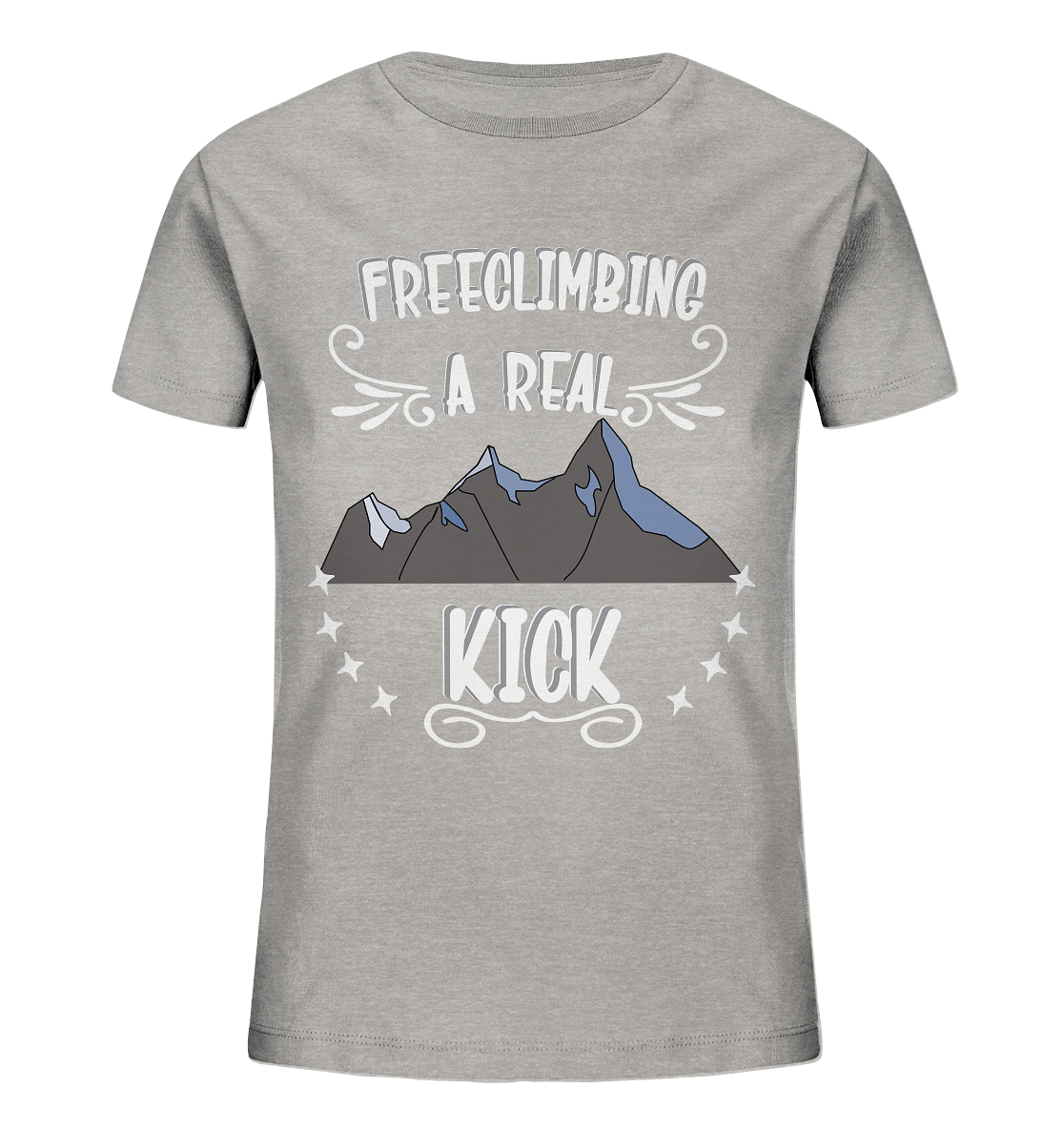 Freeclimbing - a real kick, sportlich & gefährlich - Kids Organic Shirt