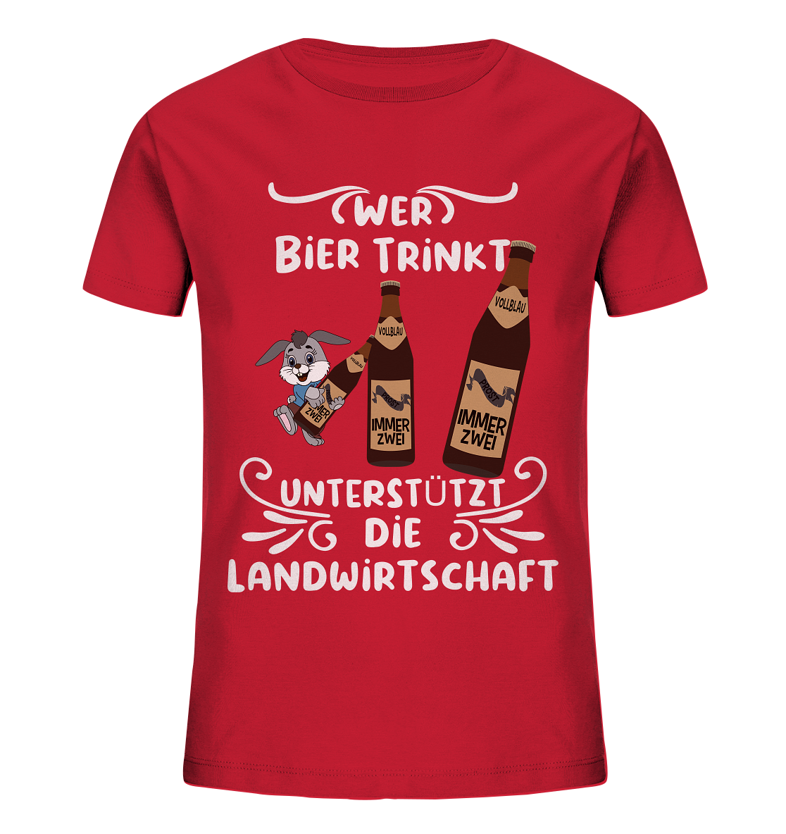 Wer Bier trinkt unterstützt die Landwirtschaft, Party- Shirt - Kids Organic Shirt