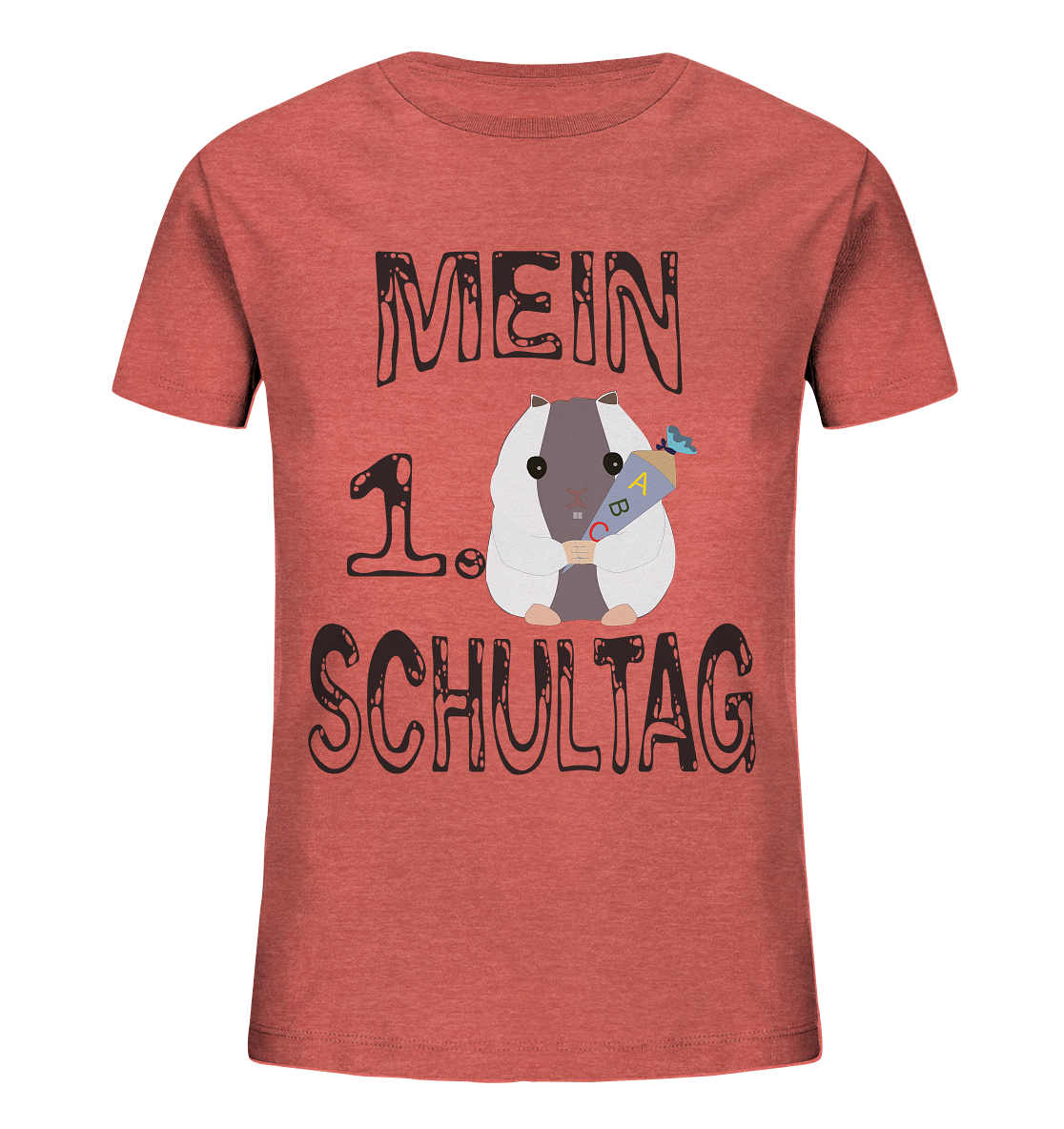 Schulanfang Schwarzes Design, Einschulung, Zuckettüte - Kids Organic Shirt