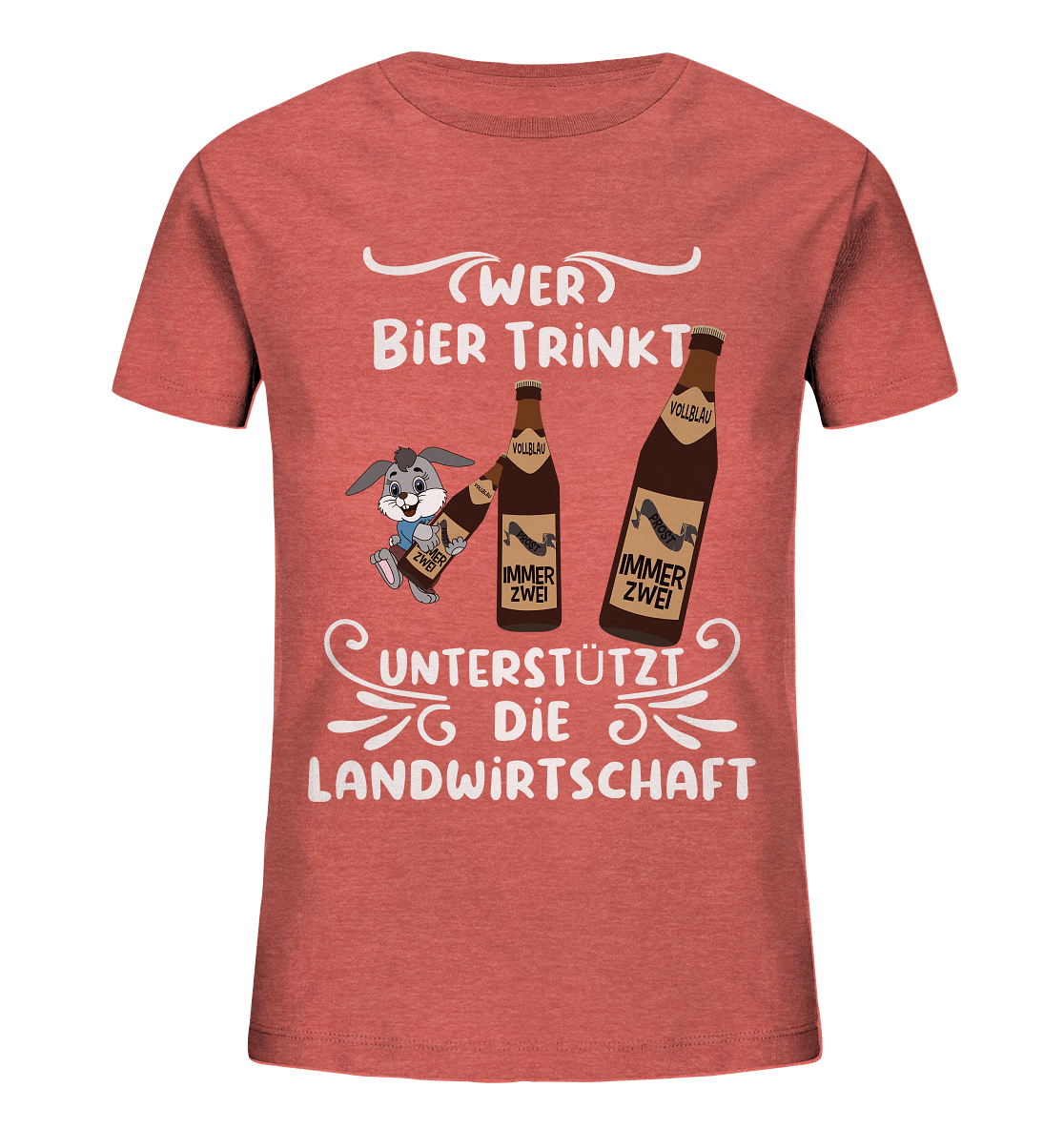 Wer Bier trinkt unterstützt die Landwirtschaft, Party- Shirt - Kids Organic Shirt