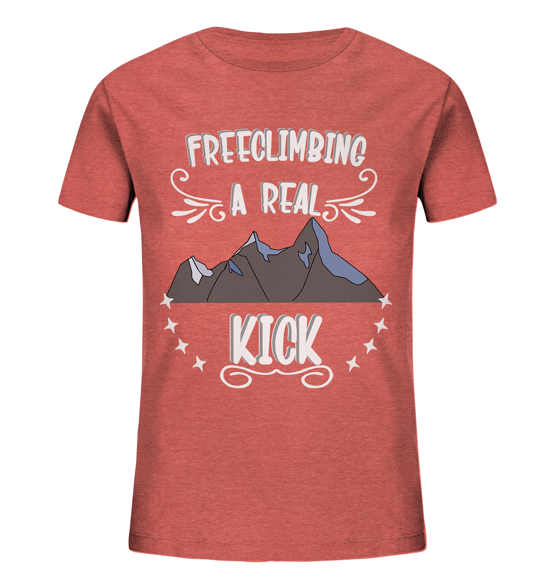 Freeclimbing - a real kick, sportlich & gefährlich - Kids Organic Shirt