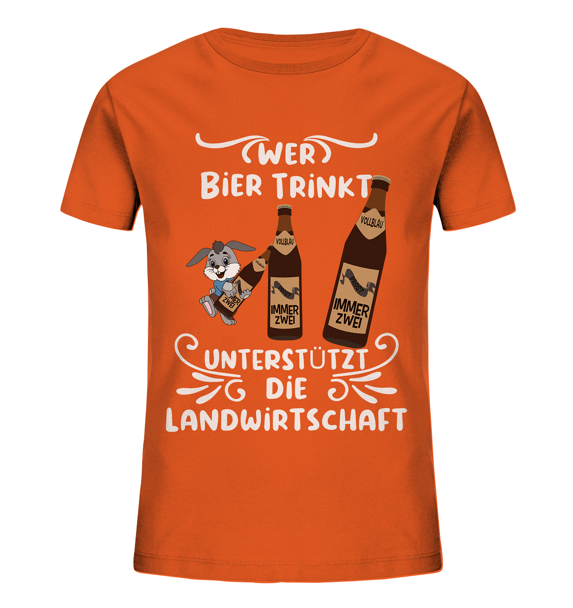 Wer Bier trinkt unterstützt die Landwirtschaft, Party- Shirt - Kids Organic Shirt