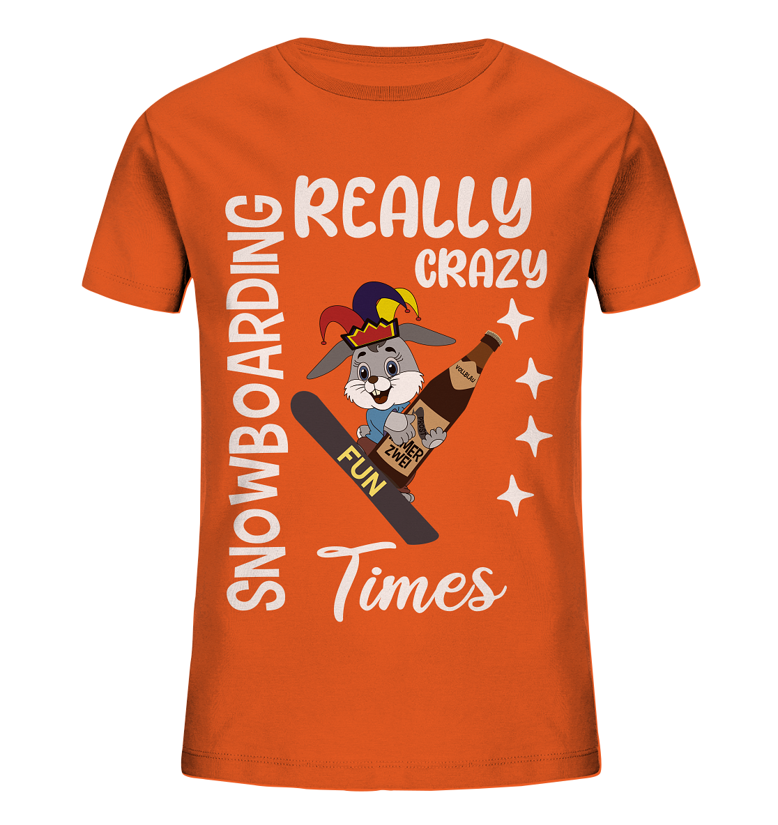 Snowboarding, Crazy Times, Snowboarder, Party - Kids Organic Shirt