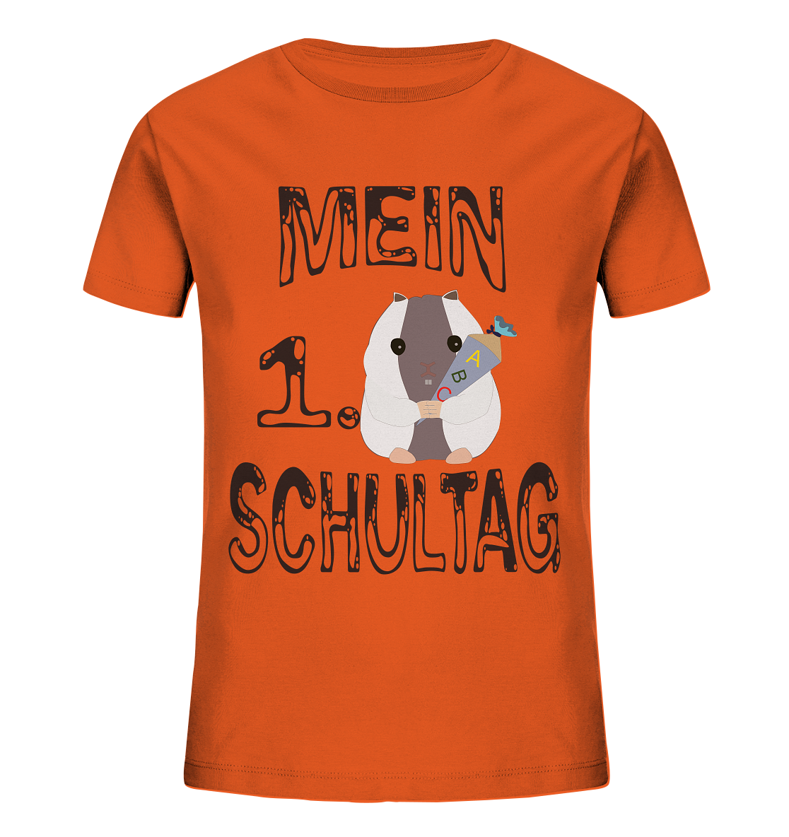 Schulanfang Schwarzes Design, Einschulung, Zuckettüte - Kids Organic Shirt