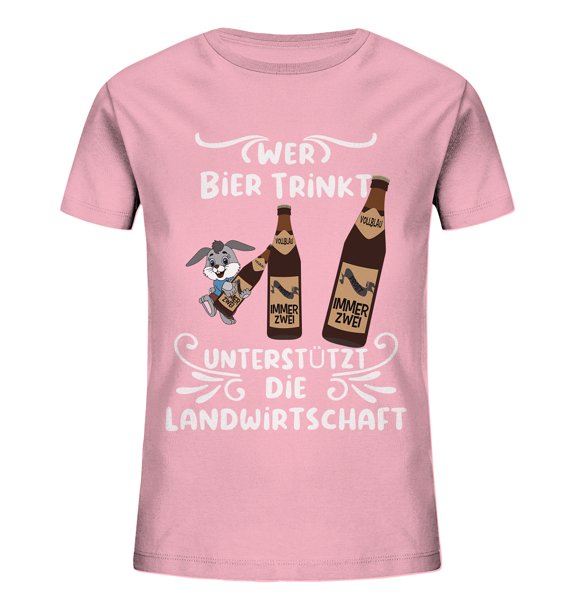 Wer Bier trinkt unterstützt die Landwirtschaft, Party- Shirt - Kids Organic Shirt