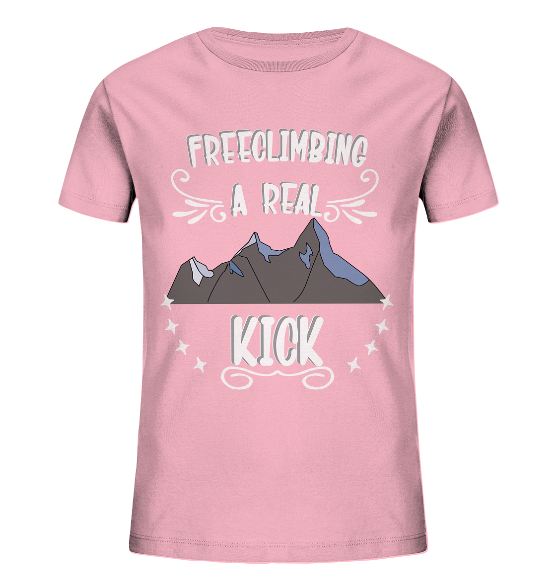 Freeclimbing - a real kick, sportlich & gefährlich - Kids Organic Shirt