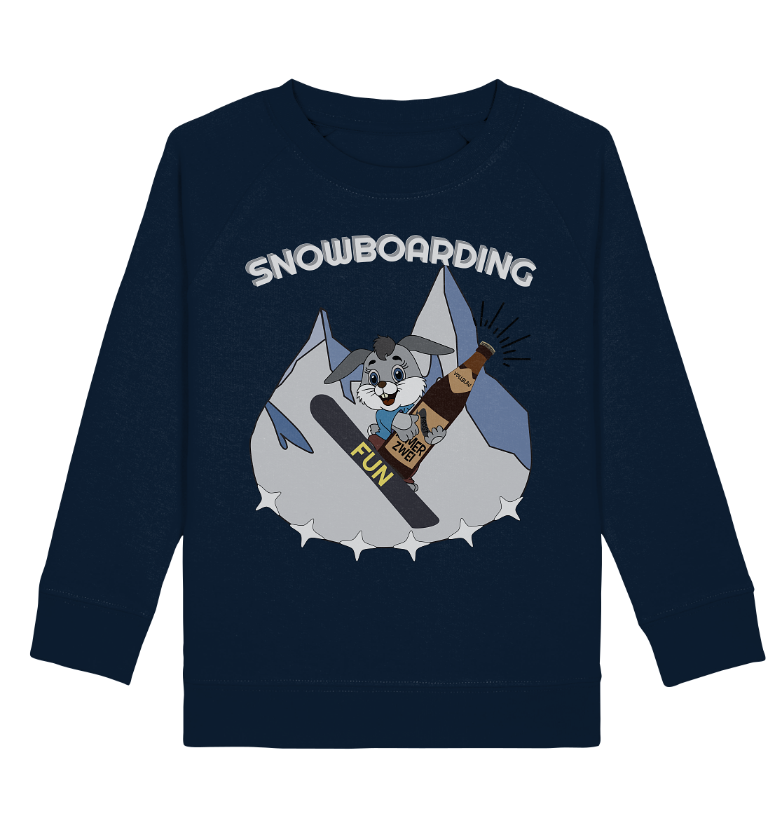 Snowboarder, Apres- Ski, Party danach, Piste, Helles Design - Kids Organic Sweatshirt