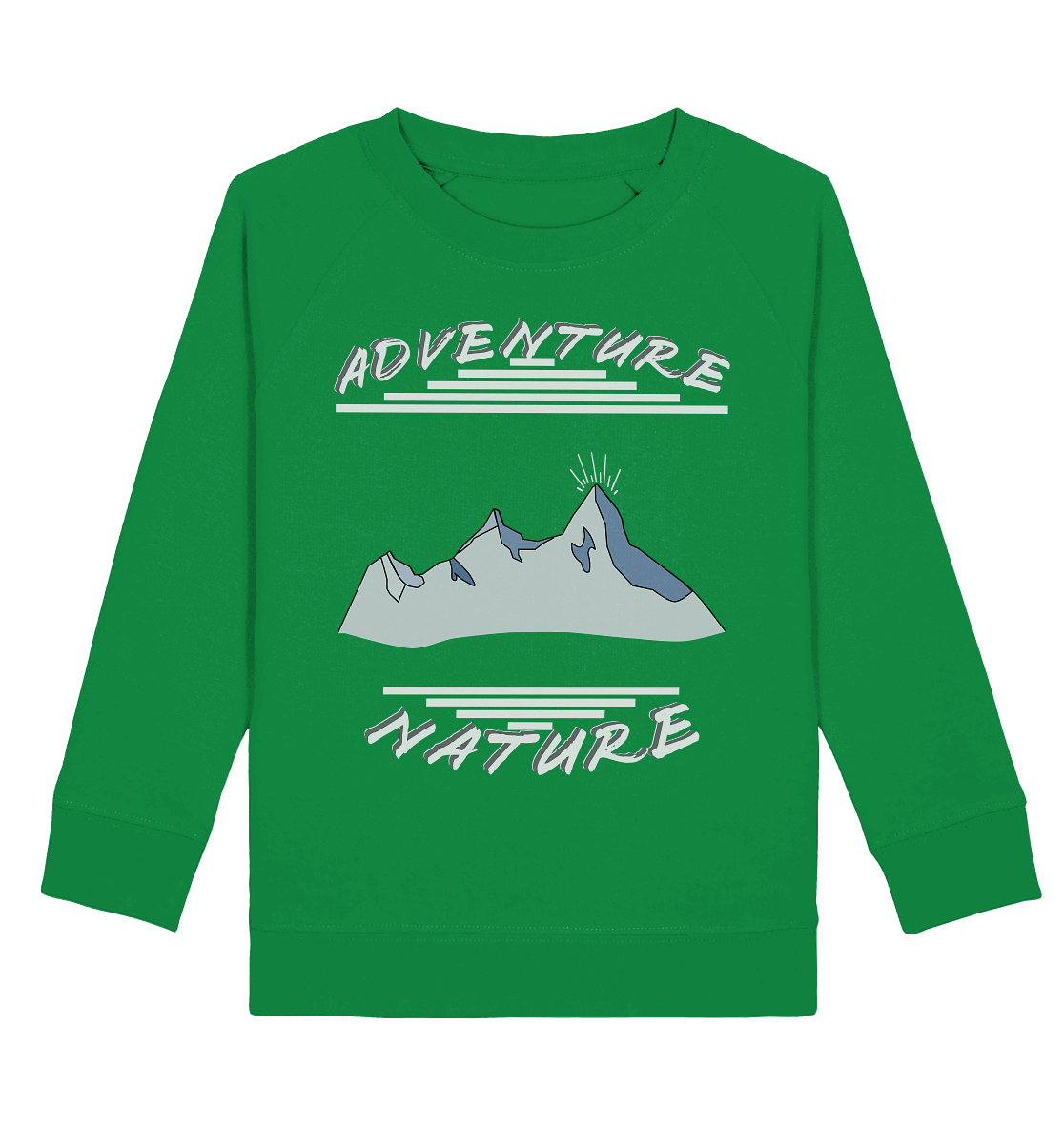 Adventure Nature, Abenteuer Natur, Camping, Geocaching - Kids Organic Sweatshirt