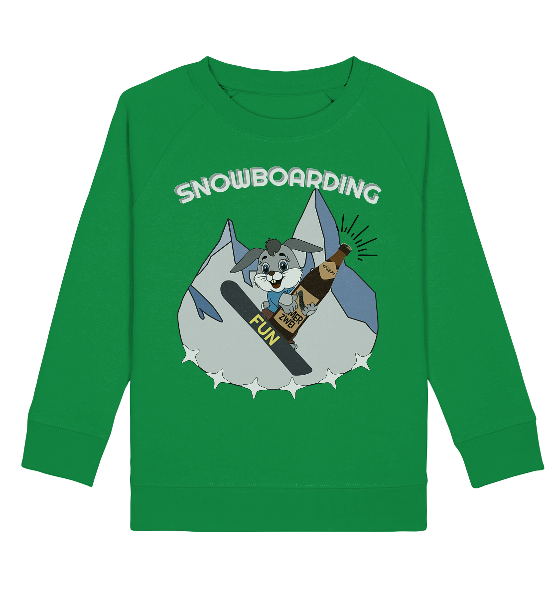 Snowboarder, Apres- Ski, Party danach, Piste, Helles Design - Kids Organic Sweatshirt