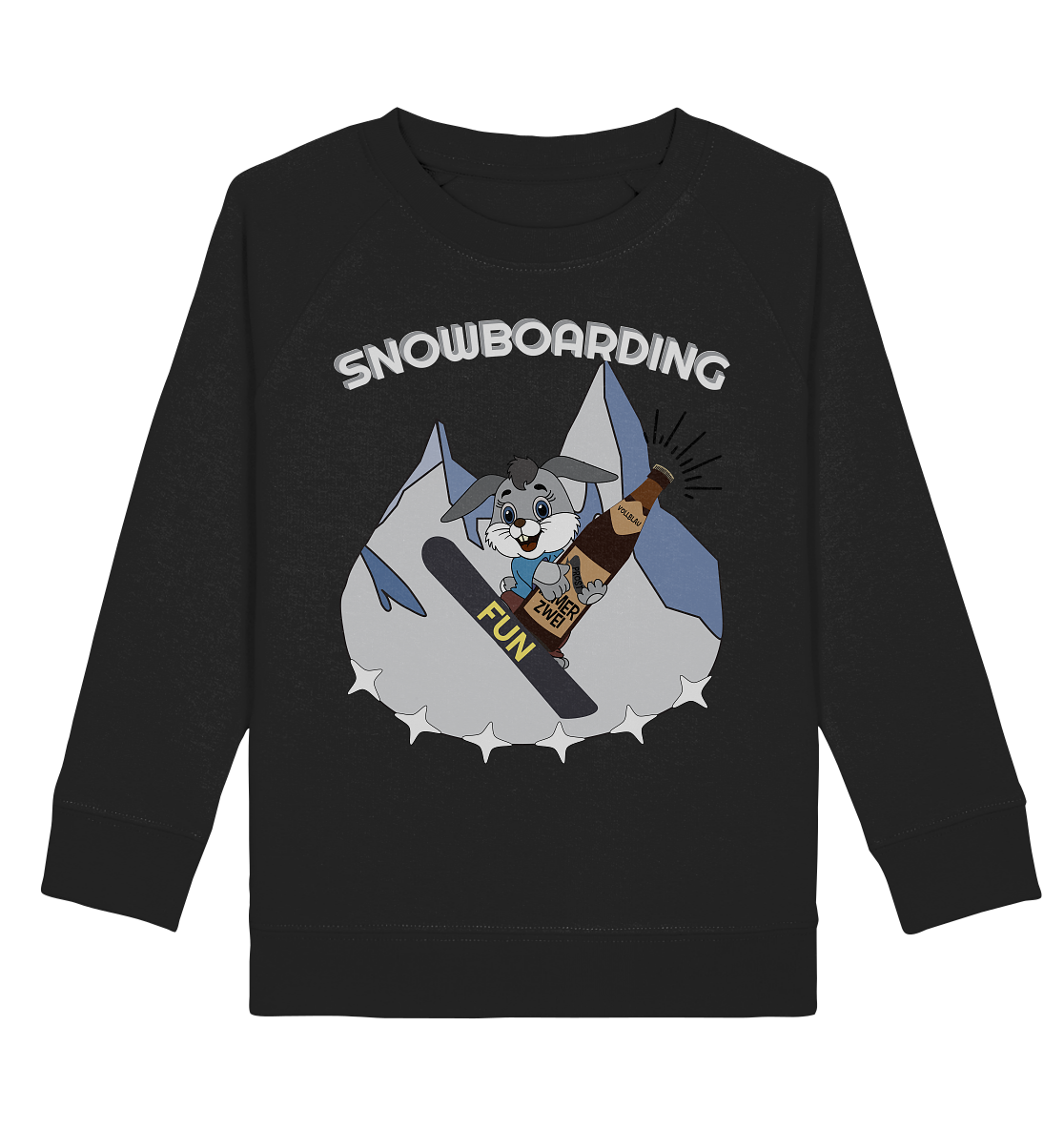 Snowboarder, Apres- Ski, Party danach, Piste, Helles Design - Kids Organic Sweatshirt