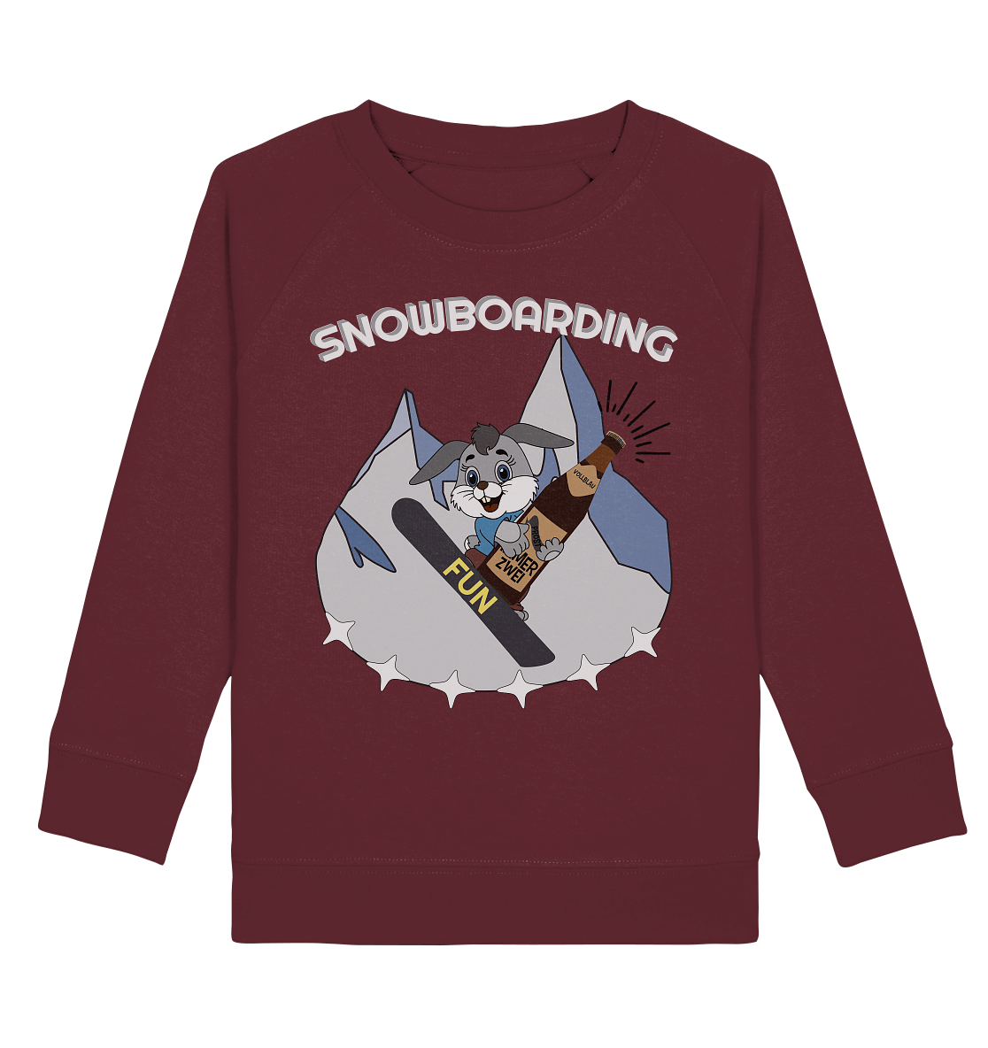 Snowboarder, Apres- Ski, Party danach, Piste, Helles Design - Kids Organic Sweatshirt