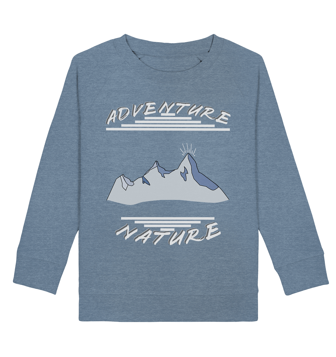 Adventure Nature, Abenteuer Natur, Camping, Geocaching - Kids Organic Sweatshirt