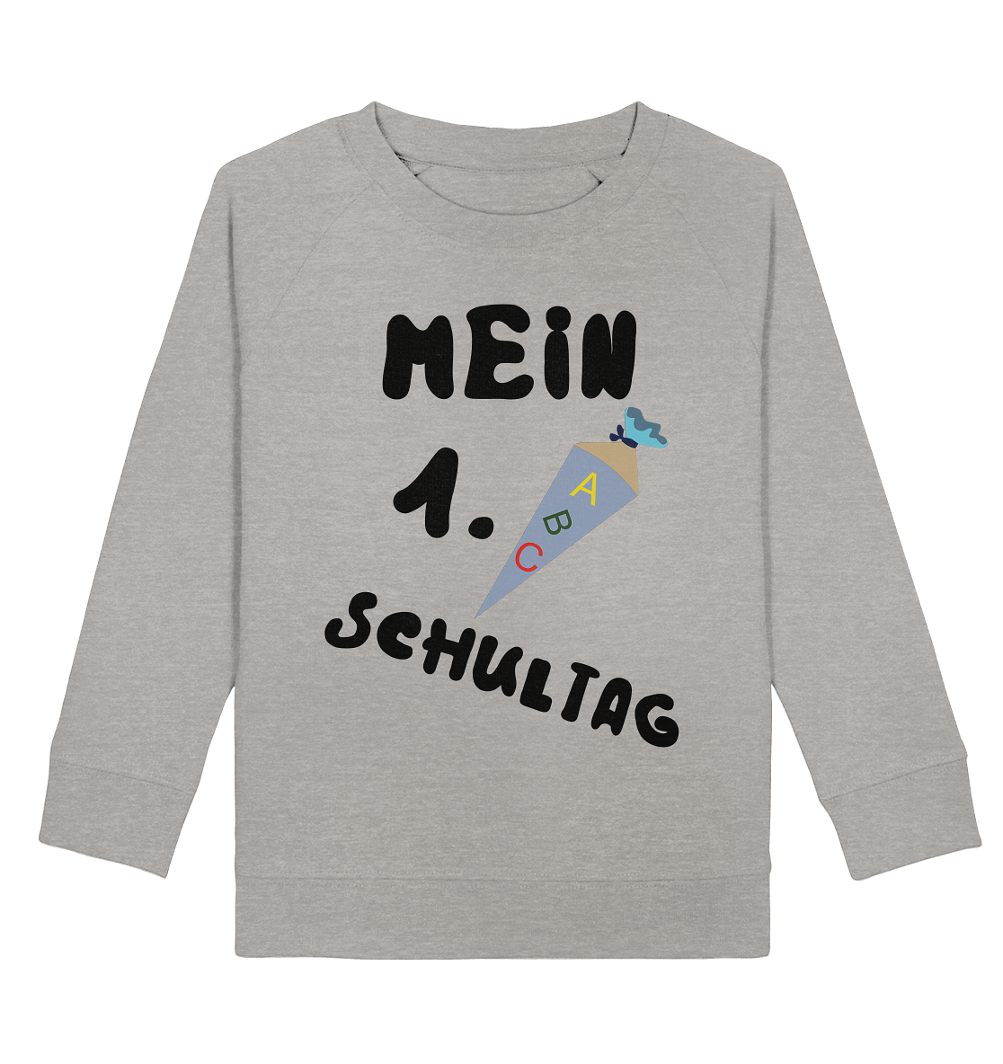 1. Schultag, Einschulung, Zuckettüte - Kids Organic Sweatshirt