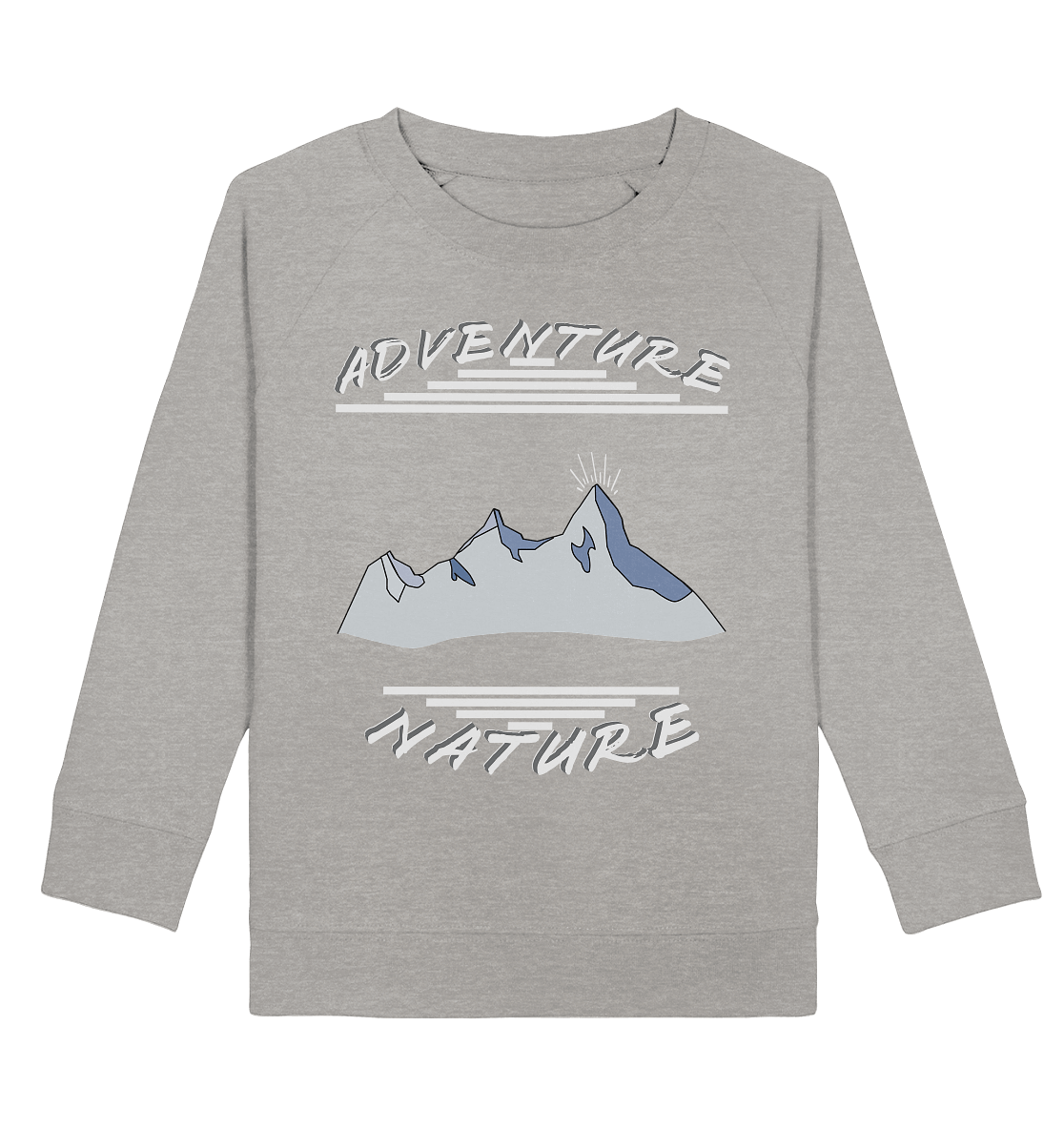 Adventure Nature, Abenteuer Natur, Camping, Geocaching - Kids Organic Sweatshirt