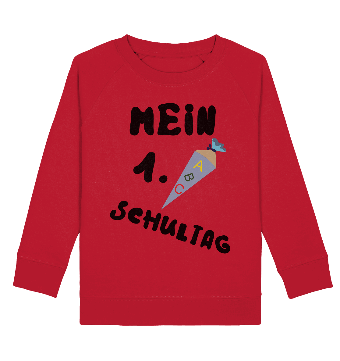 1. Schultag, Einschulung, Zuckettüte - Kids Organic Sweatshirt