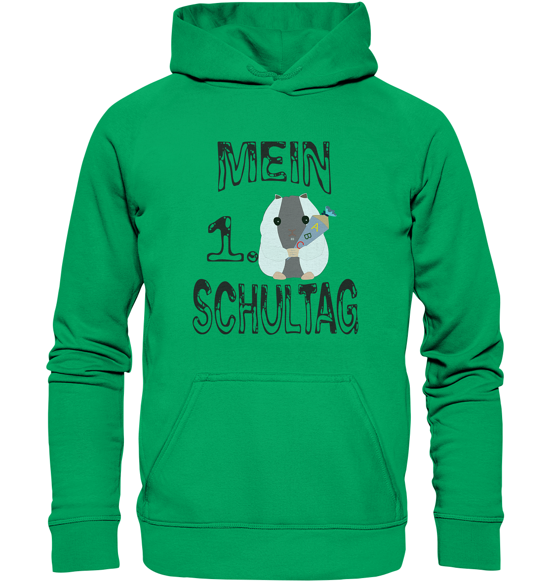 Schulanfang Schwarzes Design, Einschulung, Zuckettüte - Kids Premium Hoodie