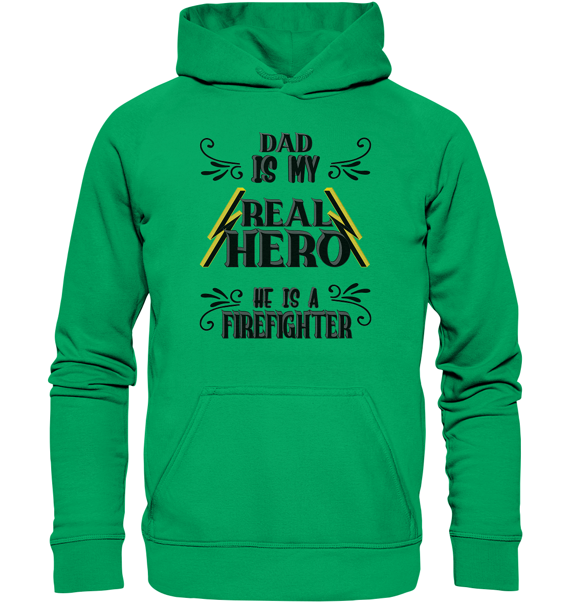 My Real Hero, Firefighter Dad - Kids Premium Hoodie