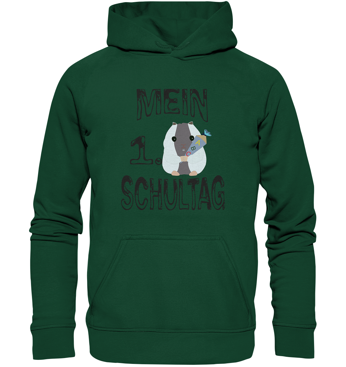Schulanfang Schwarzes Design, Einschulung, Zuckettüte - Kids Premium Hoodie