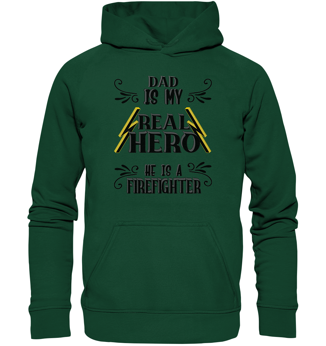 My Real Hero, Firefighter Dad - Kids Premium Hoodie
