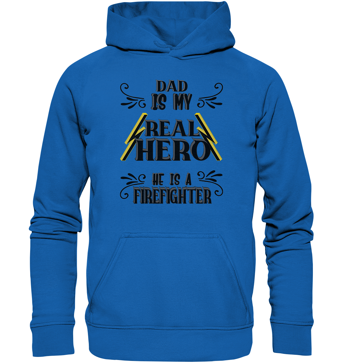 My Real Hero, Firefighter Dad - Kids Premium Hoodie