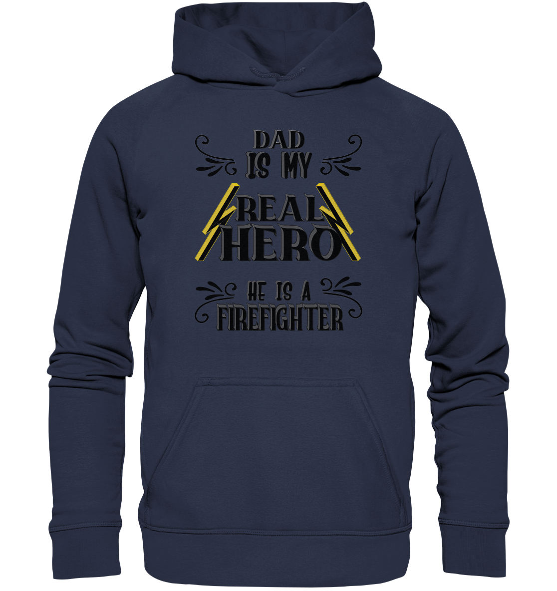 My Real Hero, Firefighter Dad - Kids Premium Hoodie