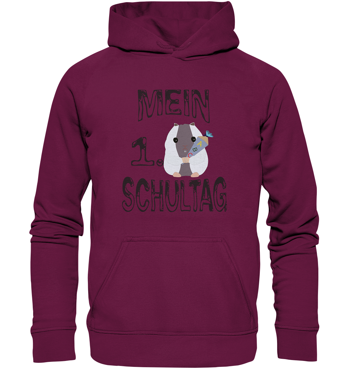 Schulanfang Schwarzes Design, Einschulung, Zuckettüte - Kids Premium Hoodie