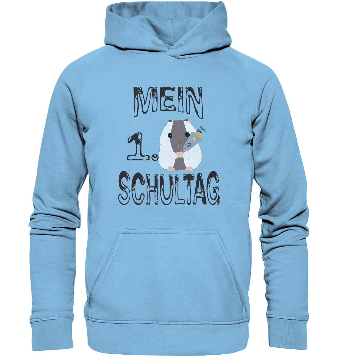 Schulanfang Schwarzes Design, Einschulung, Zuckettüte - Kids Premium Hoodie