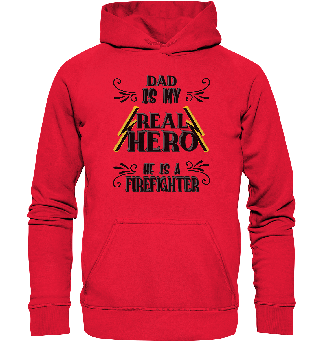 My Real Hero, Firefighter Dad - Kids Premium Hoodie