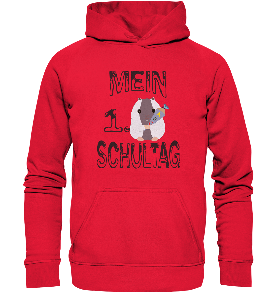 Schulanfang Schwarzes Design, Einschulung, Zuckettüte - Kids Premium Hoodie