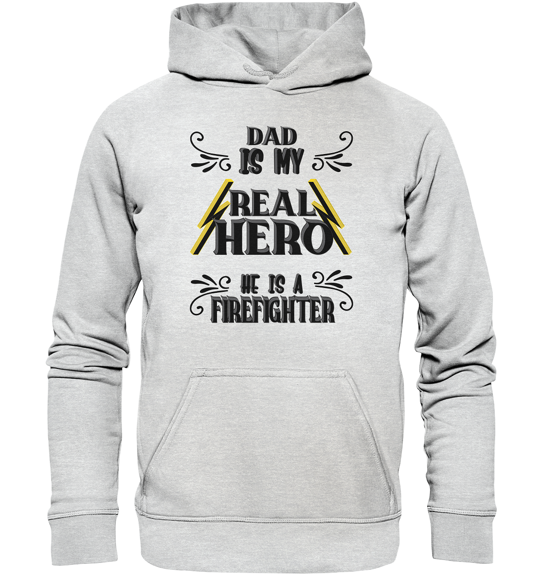 My Real Hero, Firefighter Dad - Kids Premium Hoodie
