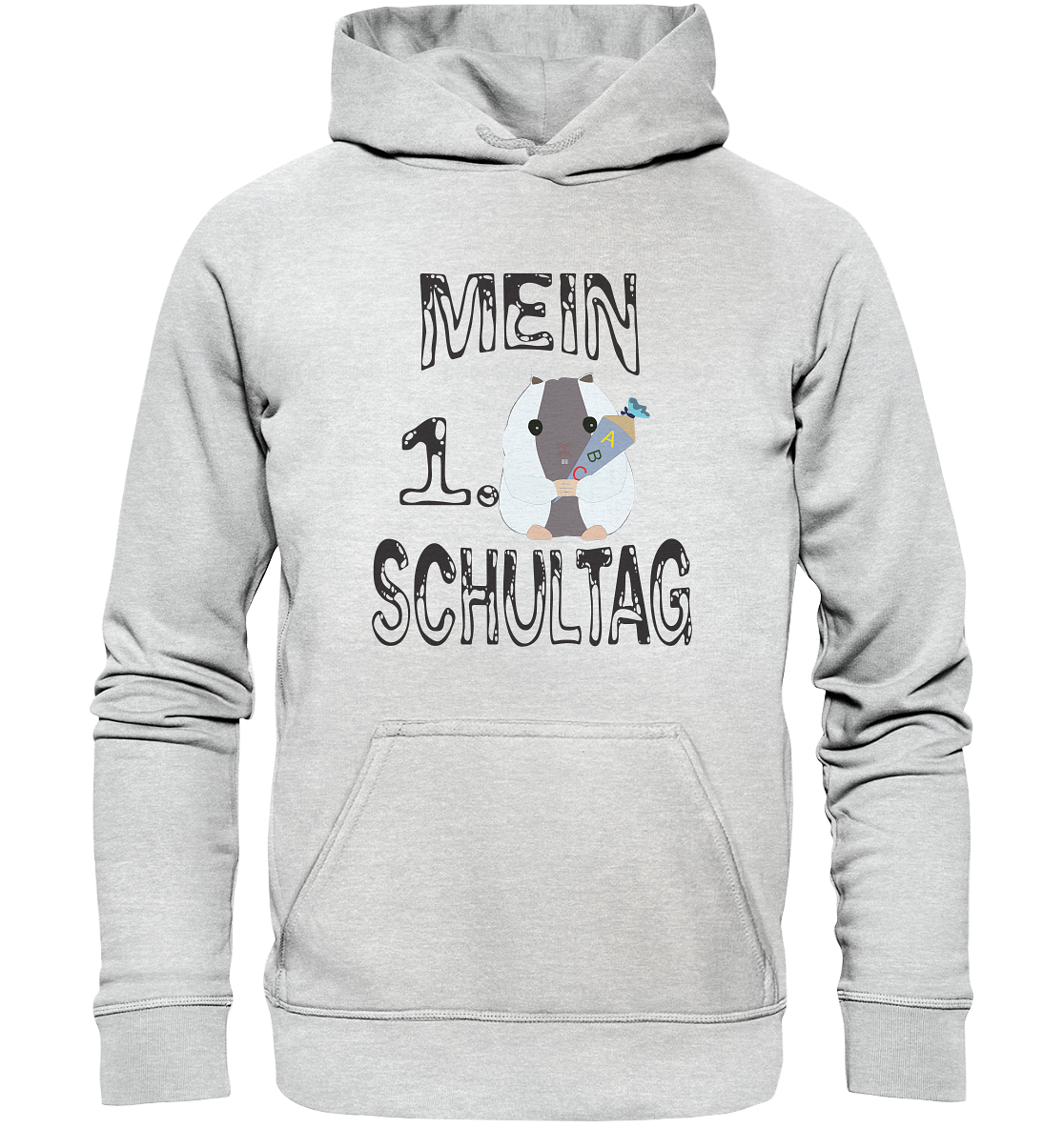 Schulanfang Schwarzes Design, Einschulung, Zuckettüte - Kids Premium Hoodie