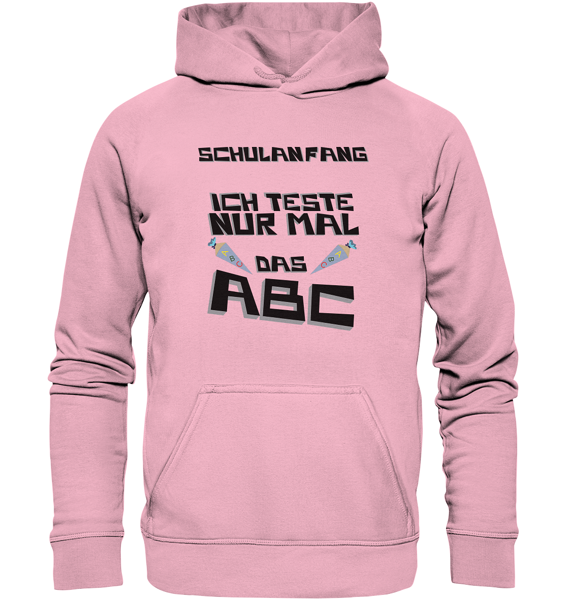 Schulanfang Schwarzes Design, Einschulung, Zuckettüte - Kids Premium Hoodie