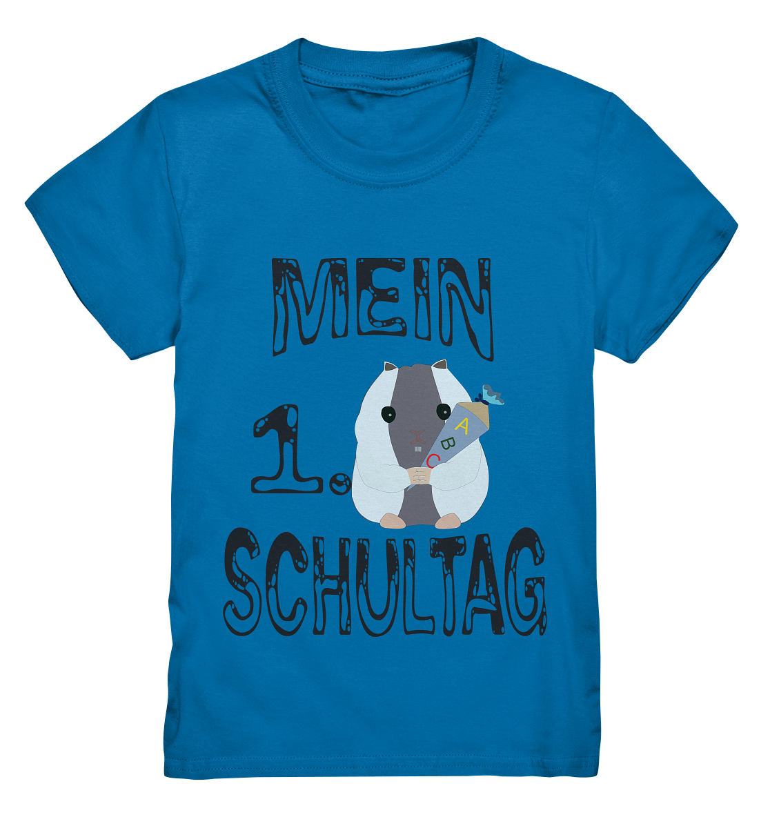 Schulanfang Schwarzes Design, Einschulung, Zuckettüte - Kids Premium Shirt