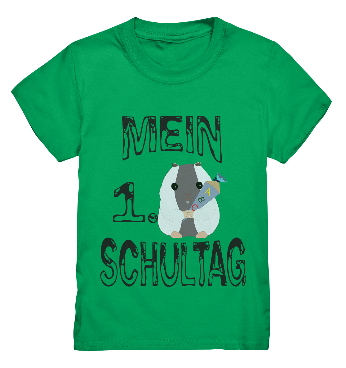 Schulanfang Schwarzes Design, Einschulung, Zuckettüte - Kids Premium Shirt