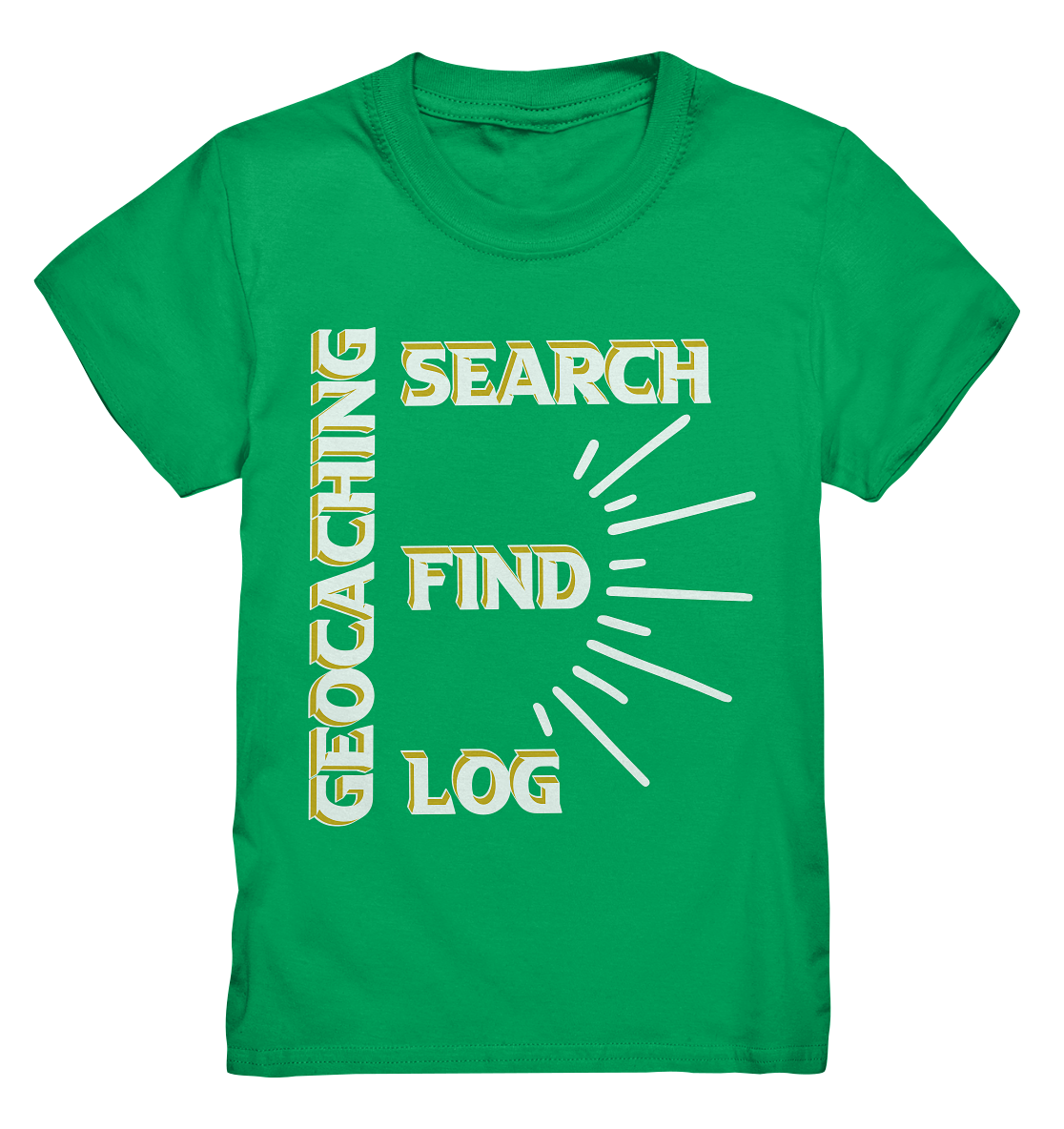 Geocaching-SEARCH-FIND-LOG, Cache Helles Disign - Kids Premium Shirt