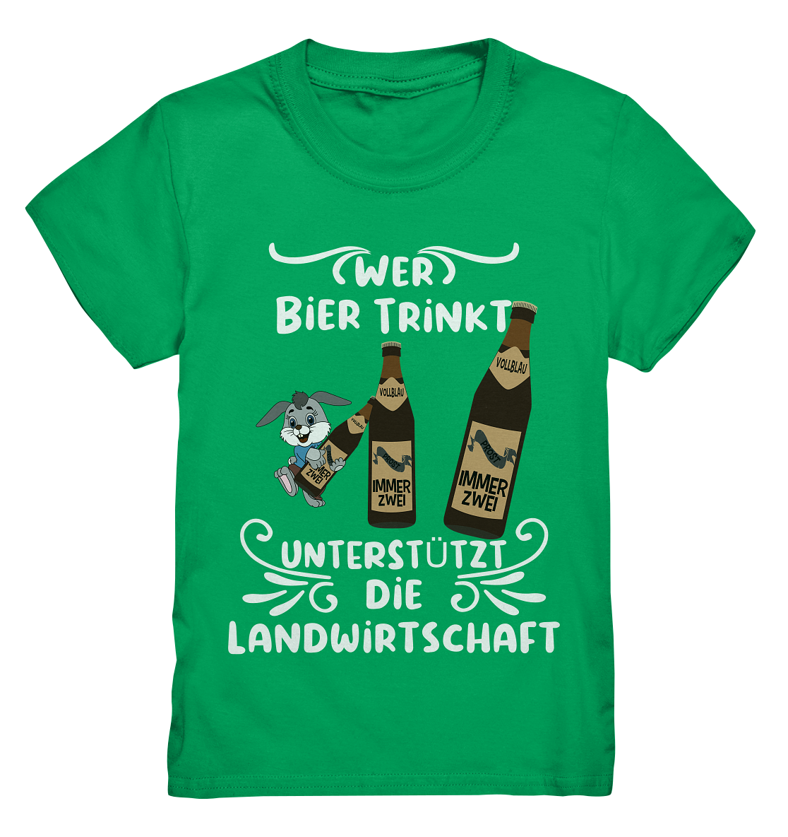 Wer Bier trinkt unterstützt die Landwirtschaft, Party- Shirt - Kids Premium Shirt