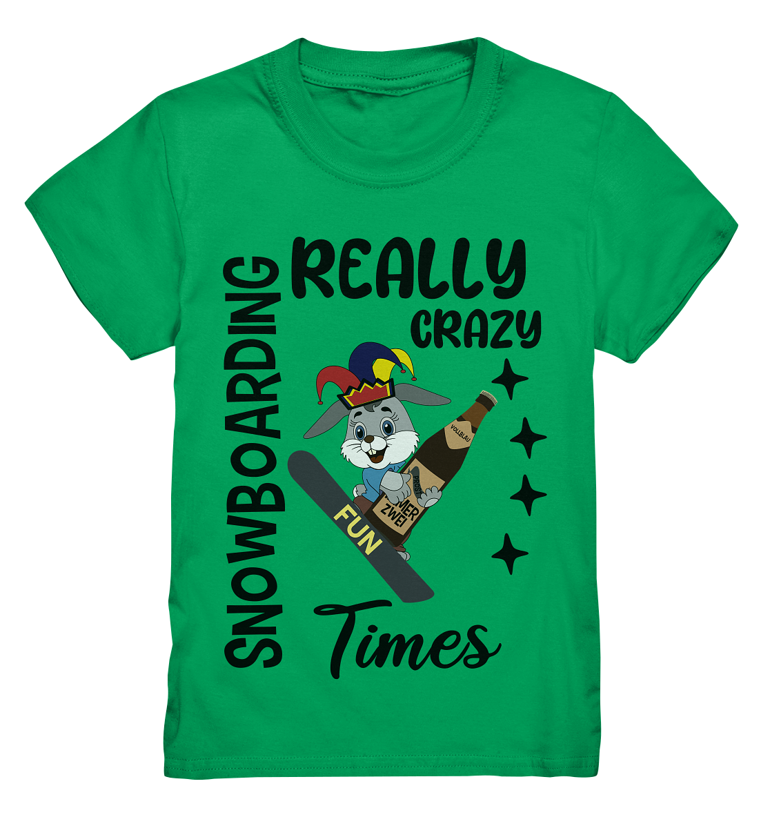 Snowboarding, really crazy, Osterhase mit Bierflasche - Kids Premium Shirt