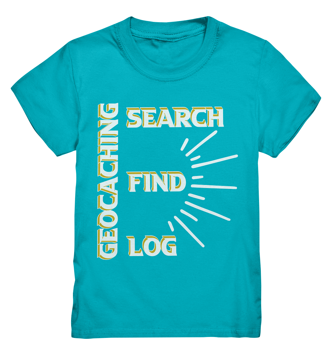 Geocaching-SEARCH-FIND-LOG, Cache Helles Disign - Kids Premium Shirt